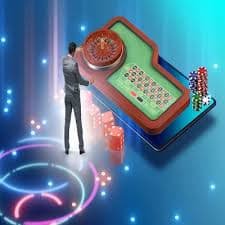 পোকার কার্ড এবং চিপস টেবিলে